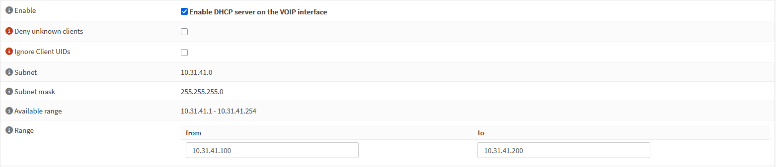 DHCP VoIP